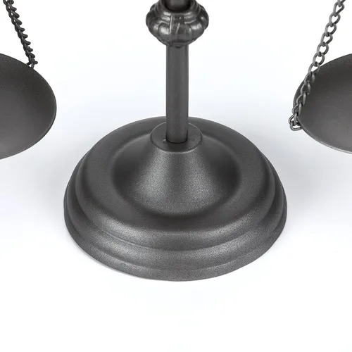 Miniatura 4 de Mesa de granja Libra Scale Decoración, centro de mesa de metal de 15 pulgadas de alto, equilibrio para justicia decoración del hogar