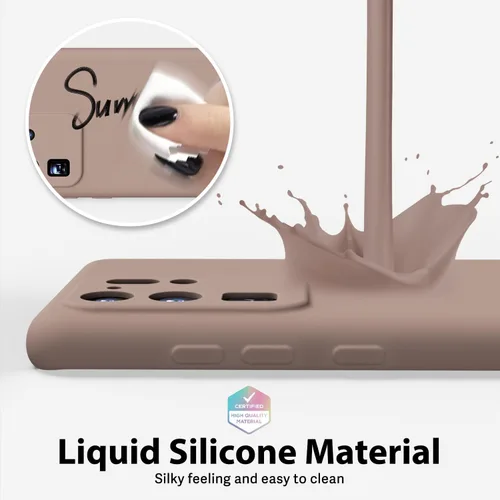 Miniatura 4 de oakxco Funda para teléfono Samsung Galaxy S20 Ultra de silicona líquida, fina y delgada de goma suave TPU suave cubierta de gel liso para mujeres