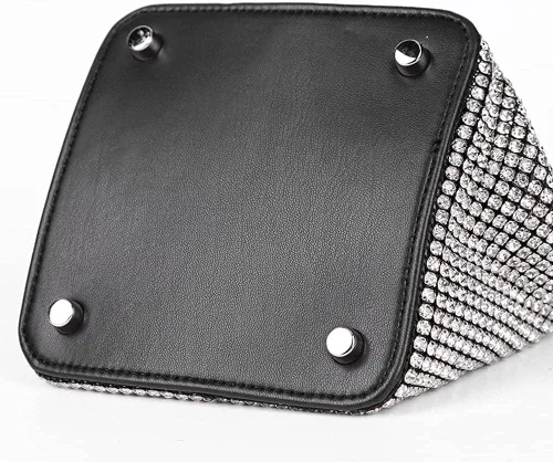 Miniatura 4 de Bolso de mano con diamantes de imitación para mujer, bolso de mano de noche para mujer, fiesta, graduación, cóctel, boda
