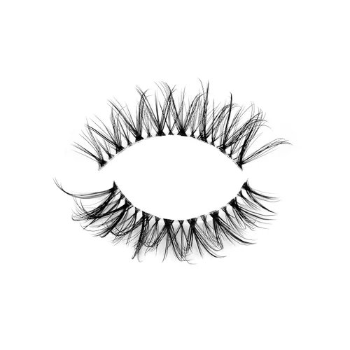 Miniatura 802 de Pooplunch - Pestañas postizas finas de visón sintético, estilo ojo de gato, naturales, cruzadas, tipo racimo, efecto 8D de volumen, tiras
