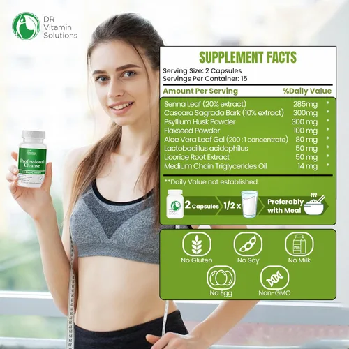Miniatura 9 de Dr Vitamins Alivio natural instantáneo de la hinchazón y ayuda intestinal de limpieza durante 15 días, desintoxicación para hombres y mujeres