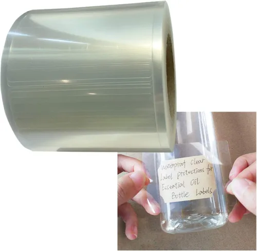 Protectores de etiquetas transparentes impermeables de 2.5 x 1.6 pulgadas para etiquetas de botellas de aceite esencial y etiquetas de tarros de