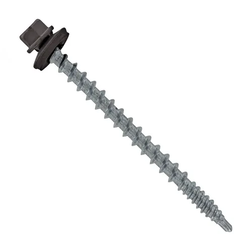Miniatura 70 de Fasteners Plus ST Fastening Kwikseal Woodbinder Tornillos de Metal a Madera #10 X 1 Burgundy con Arandela de Goma EPDM, 250 Unidades - Diseñados