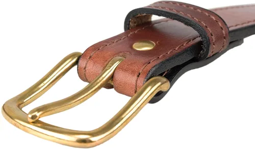 Miniatura 3 de Cinturón de cuero de viaje con bolsillo oculto para dinero, Marrón