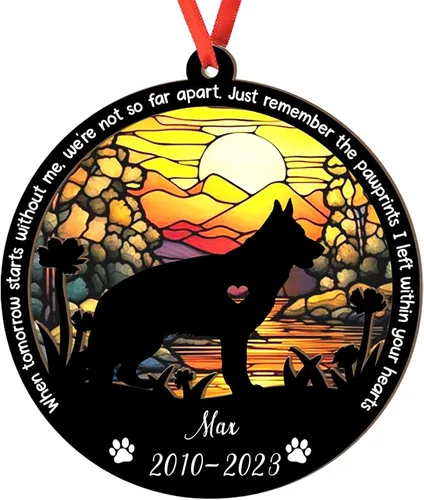 Miniatura 51 de Adorno personalizado para atrapasoles de sabueso afgano, adorno de Navidad de sabueso afgano – Regalo para perro amante, sabueso afgano