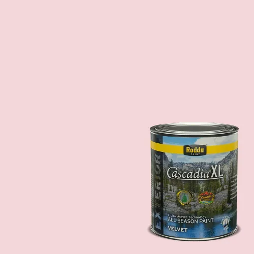 Miniatura 160 de Rodda Paint CASCADIA ZERO - Pintura plana e imprimación para interiores en uno, cuarto de galón, rosa Mullen