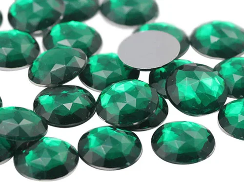 Miniatura 13 de Joyas de diamantes de imitación acrílicos redondos con parte trasera plana de 0.709 in, adornos de gemas de plástico para cosplay, disfraces