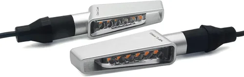 Miniatura 4 de Mini luces de señal de giro LED para MT-07 MT-09 FZ-09 MT-10 YZF R1 R3 R6 R25 FJ09 FZ07 FZ1CB1000RR (Sin secuencial, plateado-4 piezas)