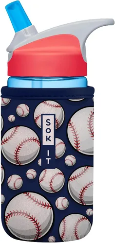 Miniatura 209 de Sok It BotlSok Funda para botella de agua con cubierta de neopreno aislante (Floral abstracto, se ajusta a CamelBak o Nalgene de 12 onzas)
