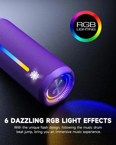 Miniatura 3 de OHAYO - Bocina Bluetooth 5.3, portátil, inalámbrica, impermeable IPX7, sonido potente de 25 W, 24 horas de reproducción, emparejamiento dual, graves