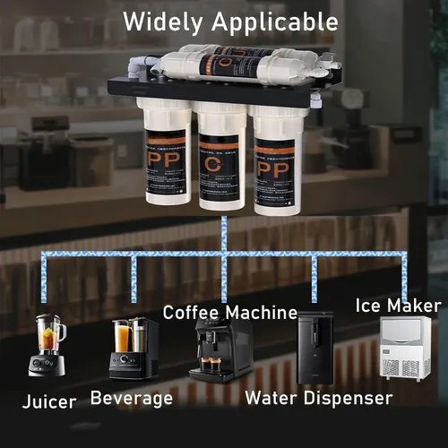 Miniatura 6 de NSF 1/4" y 3/8" Tubo de línea de agua y accesorios de conexión por empuje para filtro de agua de ósmosis inversa RO, 25 piezas de conectores + 30