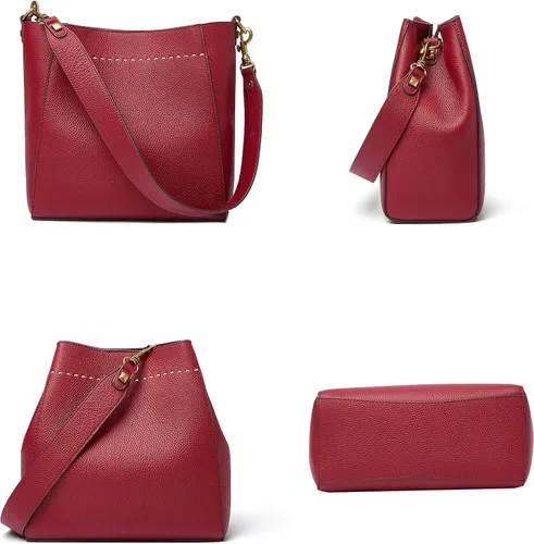 Miniatura 6 de Bolso de mano de cuero para mujer, bolso de hombro y bolsos de mano