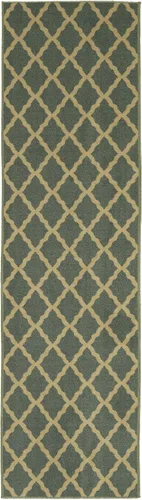 Miniatura 8 de Ottomanson Glamour Collection - Alfombra para cocina, baño y pasillo, antideslizante, diseño de enrejado marroquí contemporáneo
