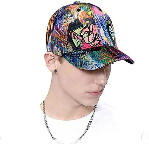 Miniatura 4 de Quanhaigou Gorra de béisbol estampada sombreros unisex con diseño de graffiti con Snapback y Snapback para el verano