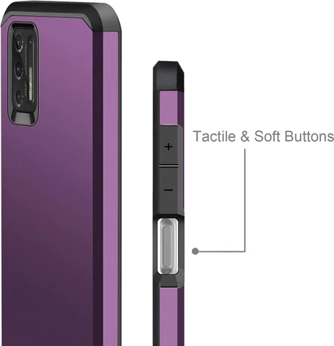 Miniatura 5 de J&D Funda compatible con Moto G Stylus 2021, resistente funda híbrida resistente con protector de pantalla de vidrio (paquete de 2), no compatible
