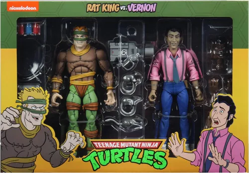 Miniatura 2 de Teenage Mutant Ninja Turtles Cartoon Series - Figura de acción de 7 pulgadas, paquete de 2 unidades, exclusivo - Rat King & Vernon