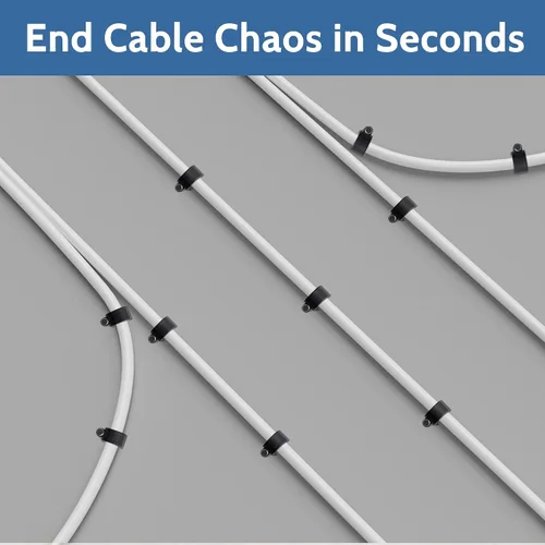 Miniatura 3 de Paquete de 400 clips de cable con kit de clavos de acero, OD: clavos redondos U de 0.236 in/0.276 in/0.315 in/0.394 in