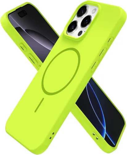 Miniatura 264 de oakxco Funda de silicona Mag Safe para iPhone 17 Pro Max, funda magnética delgada y fina compatible con carga inalámbrica MagSafe, bonita funda Negro