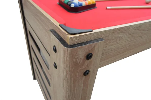 Miniatura 19 de Hathaway Madison - Mesa multijuego 6 en 1 de 54 pulgadas, ideal para salas de juegos familiares, incluye billar, futbolín, hockey deslizante, tenis