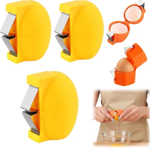 Miniatura 14 de Abridor de cáscaras de huevo, removedor de cáscara multifuncional mejorado para huevos crudos y duros, abridor de cáscaras de huevos de acero