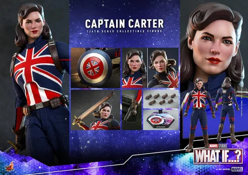 Miniatura 8 de Hot Toys 1:6 Capitán Carter - ¿Qué pasa si...?, Azul