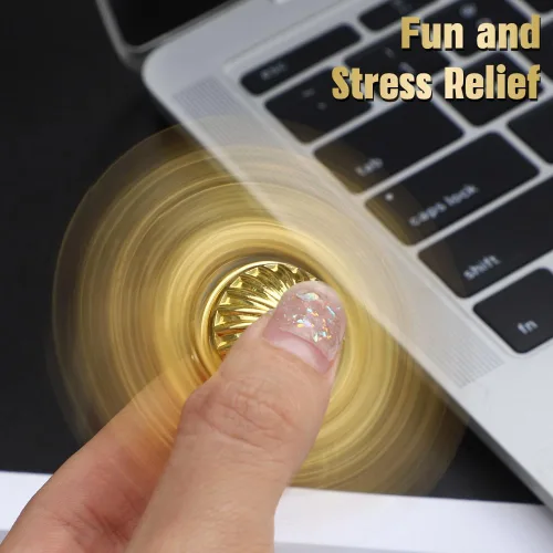 Miniatura 3 de Juguete Fidget Spinner de Metal para Niños y Adultos, Spinner de Mano para Dedos, Giroscopio de Punta de Dedos, Regalo de Cumpleaños, Adorno