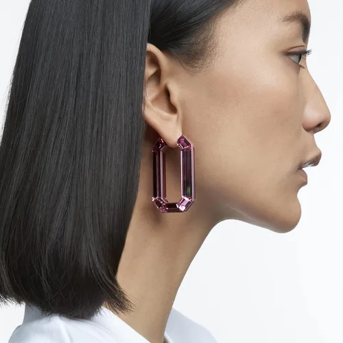 Miniatura 3 de Swarovski Lucent - Colección de joyas para aretes, acabado en tono rodio, cristal azul, cristal rosa, Cristal