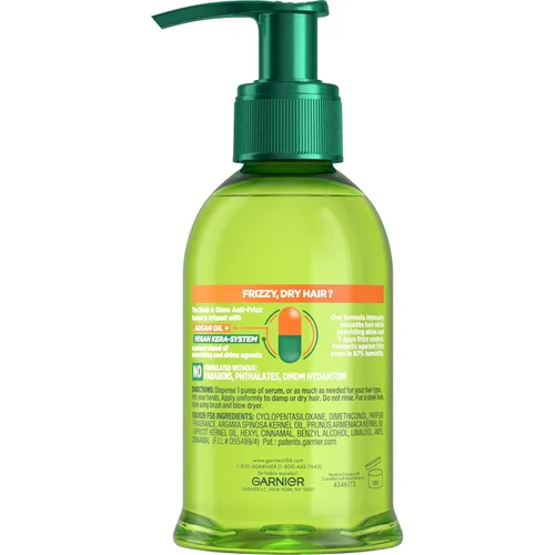 Miniatura 11 de Sérum anti frizz Garnier Fructis Sleek & Shine, frizzy, cabello seco, inmanejable, 5.1 onzas líquidas