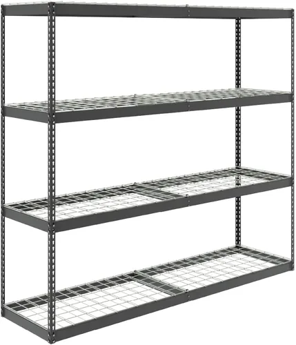 MonsterRax Estantería de Garaje Resistente - 24" x 92" x 84" - 500 libras/estante - Estantes de Metal Utilitarios Ajustables de 4 Niveles - Estante