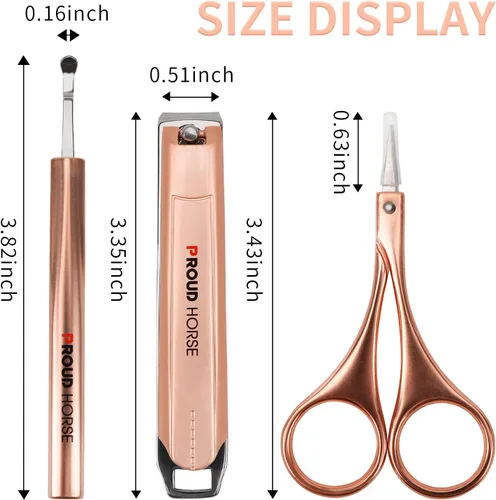 Miniatura 2 de Juego de cortaúñas para manicura y pedicura, cortaúñas para las uñas de los pies para mujeres y hombres, herramienta de cuidado de uñas con lujosa