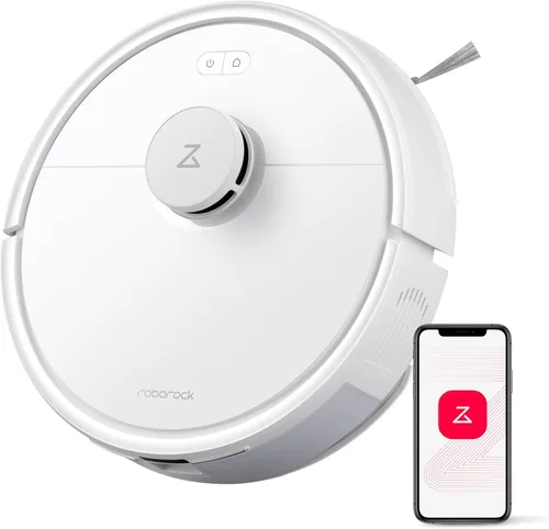 roborock Q7 L5 Robot Aspiradora y Trapeador Combo, Succión de 8,000Pa, Actualizado desde Q5 Pro, Sistema Dual Antienredos, Navegación LiDAR, Zonas