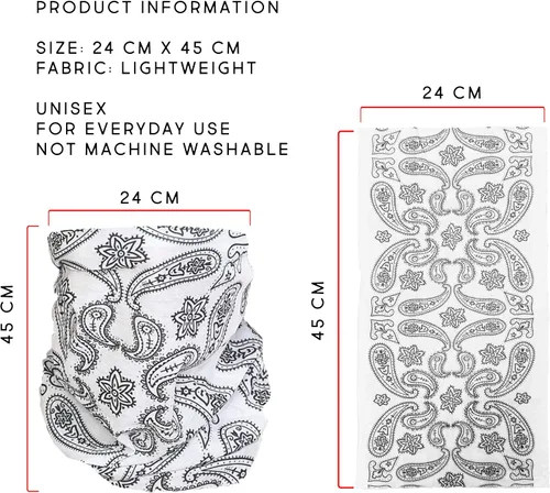 Miniatura 7 de Triple9 - Pasamontañas antipolvo Paquete de 6 polainas para cuello para hombres y mujeres Máscara facial bandana (rojo, negro), Rojo, Negro