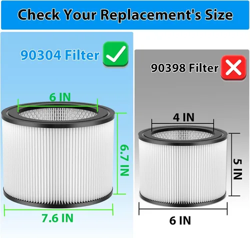Miniatura 2 de Filtro de repuesto compatible con Shop-Vac 90350 90304 90333, se adapta a Shop Vac de 4-16 galones, la mayoría de aspiradoras húmedas y secas
