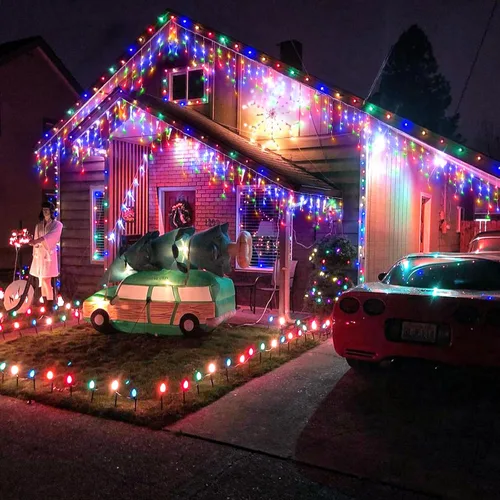 Miniatura 5 de Luces de Navidad de Carámbanos para Exteriores, 33 pies 400 Luces LED de Carámbanos para Exteriores, Luces Centelleantes Enchufables para Interiores