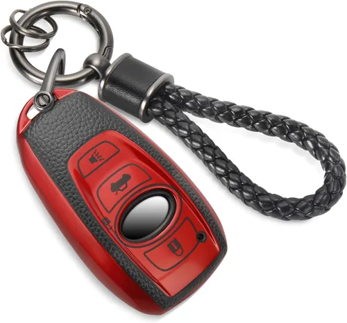 Miniatura 24 de Funda para llavero Jeep con llavero trenzado de diamante de lujo, funda suave mejorada para Wrangler Rubicon Gladiator JL JLU JT Sahara JLU Flip