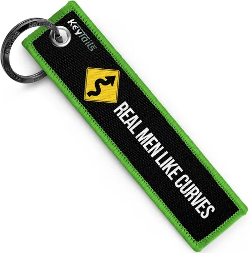 Miniatura 8 de KEYTAILS Llaveros, Etiqueta de Llave de Calidad Premium para Motocicleta, Automóvil, Scooter, ATV, UTV [A Los Hombres Reales Les Gustan Las Curvas]
