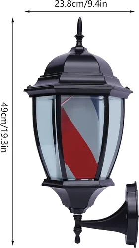 Miniatura 2 de Barra de peluquería LED brillante globo luz,Peluquería Barbería Señal abierta,Rotación de tiras giratorias rojas, blancas y azules,IP44 impermeable