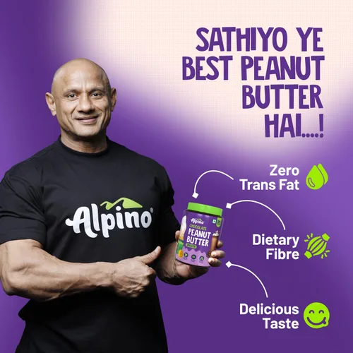 Miniatura 8 de ALPINO Mantequilla de maní de chocolate suave 19% de proteína Hecho con cacahuetes tostados, pasta de chocolate, azúcar morena y sal marina