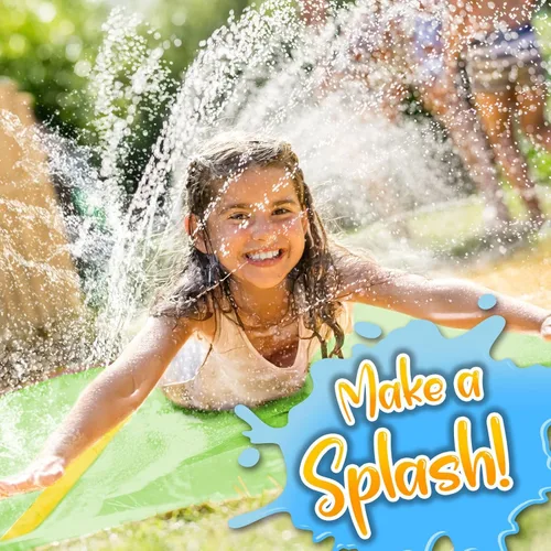 Miniatura 2 de Stargo 18 x 5 pies – Salpicaduras y tobogán deslizante, toboganes acuáticos para niños – Tobogán acuático para niños al aire libre divertidos Verde