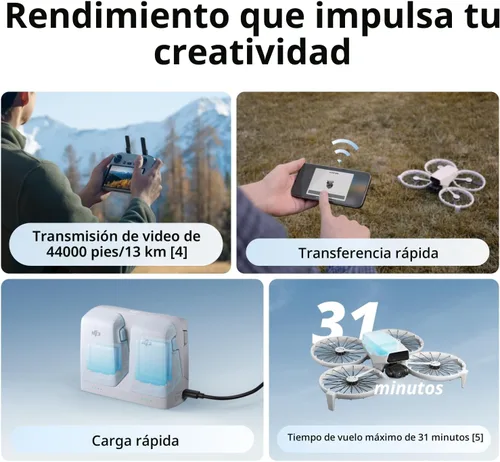 Miniatura 5 de DJI Flip con control remoto de pantalla RC 2, Drone Follow Me con cámara 4K UHD para adultos, menos de 8.78 oz, estabilización de cardán de 3 ejes