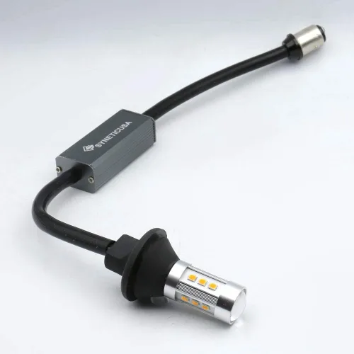 Miniatura 6 de Syneticusa 1157 - Bombillas LED para luz de señalización frontal y trasera sin errores, luz de estacionamiento, color amarillo y ámbar