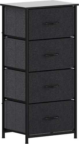 Miniatura 13 de Flash Furniture Harris - Cómoda de almacenamiento vertical de 4 cajones, parte superior de madera de ingeniería y marco de hierro fundido, cajones