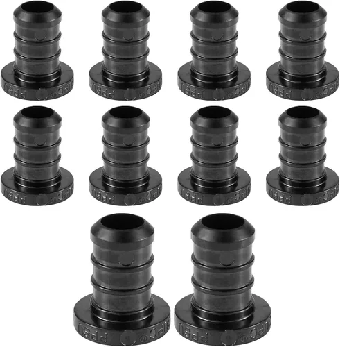 Miniatura 18 de EFIELD - Juego de 25 tapones de engarce de púas PPSU de polietileno de 3/4 pulgadas (tapa final) con pestaña de posición para tubos Pex
