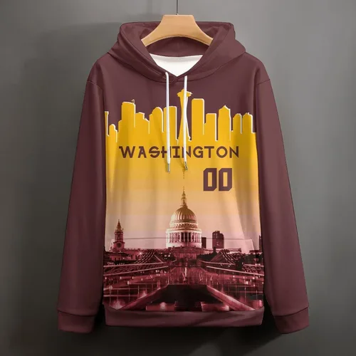 Miniatura 77 de Custom Football Hoodies City Night Skyline Personalized Sweatshirt Name Number Fan Gift Pullover for Men Women Youth