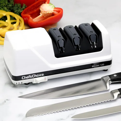 Miniatura 4 de Chef's Choice afilador de cuchillos profesional de 3 capas, afilador de 120 diamantes, ninguno , Blanco