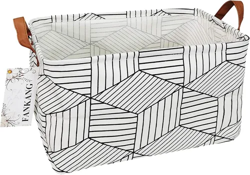 Miniatura 14 de Canasta plegable de almacenamiento para guardería, con revestimiento de polietileno impermeable, de grand tamaño, para niños y niñas, oficina