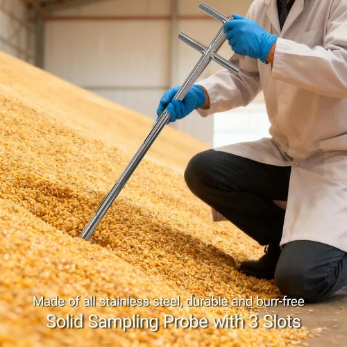 Miniatura 3 de Sonda de muestreo de grano de polvo, sonda de grano para polvos y semillas, muestreador de acero inoxidable, muestra de ladrón de granos, sonda