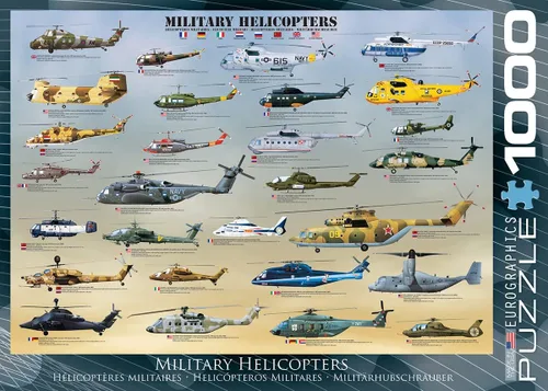 Miniatura 2 de EuroGraphics Rompecabezas de helicópteros militares (1000 piezas), 6000-0088
