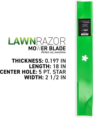 Miniatura 3 de 8TEN LawnRazor - Juego de cuchillas de cortacésped para Husqvarna Dixon MZT 539112079 510417801 539117911 10782 (alta elevación)