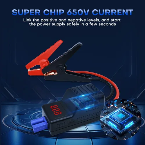 Miniatura 8 de EC5 - Abrazaderas de arranque inteligentes, EC5 Heavy Duty Jump Starter Automotive Booster Cables de repuesto abrazaderas de cocodrilo con pantalla